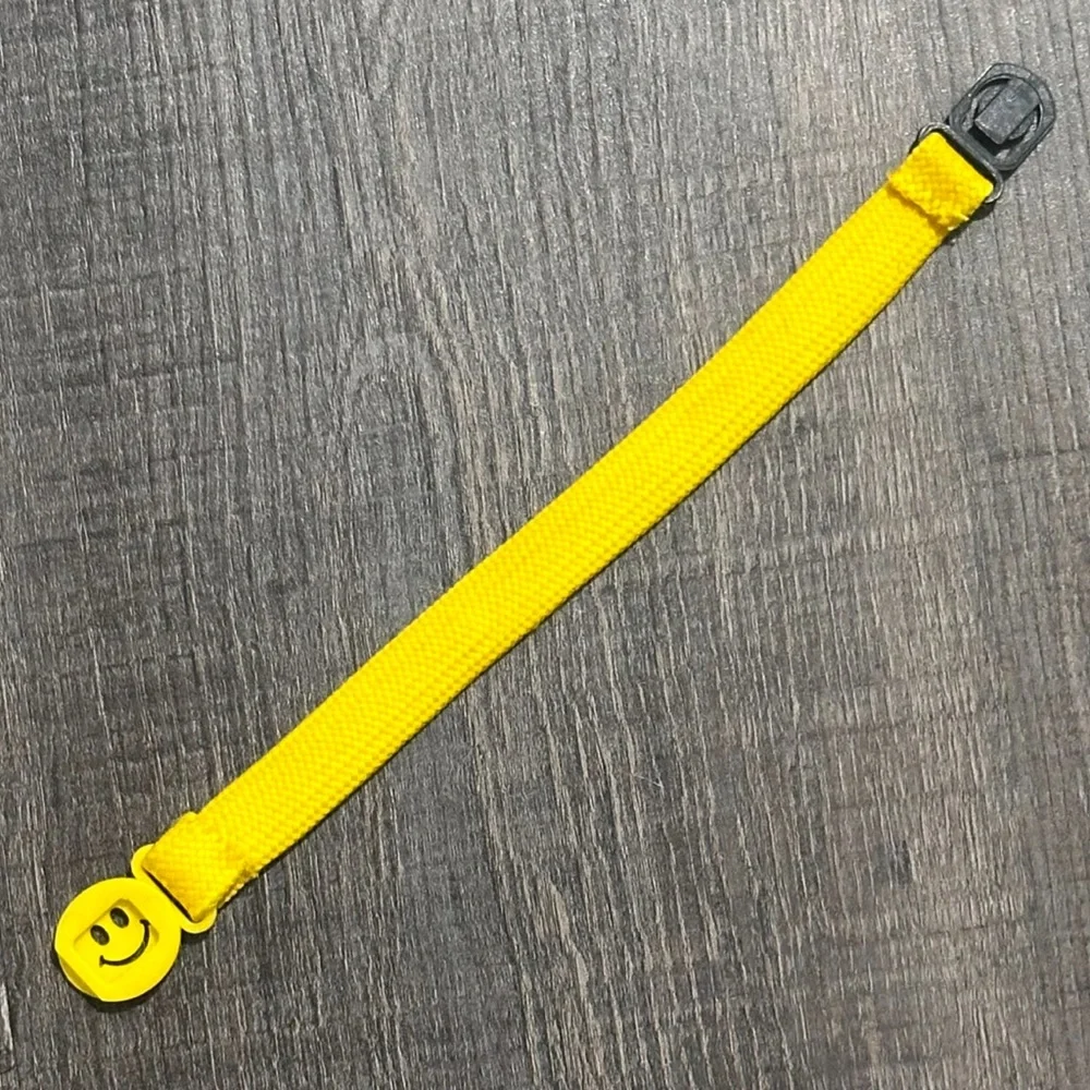 💞 Yellow Have A Nice Day! Smiley Face Clip Kids Soft Bracelet
